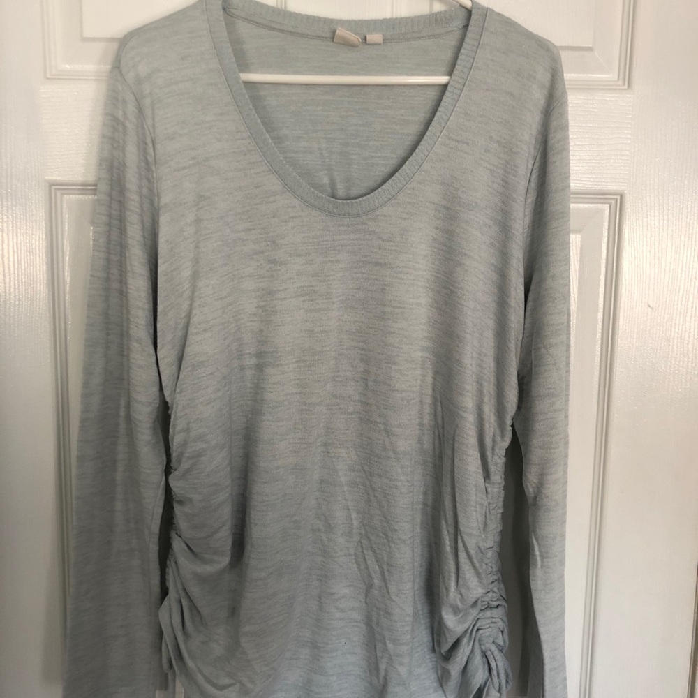 GAP heathered blue sweater with side ties